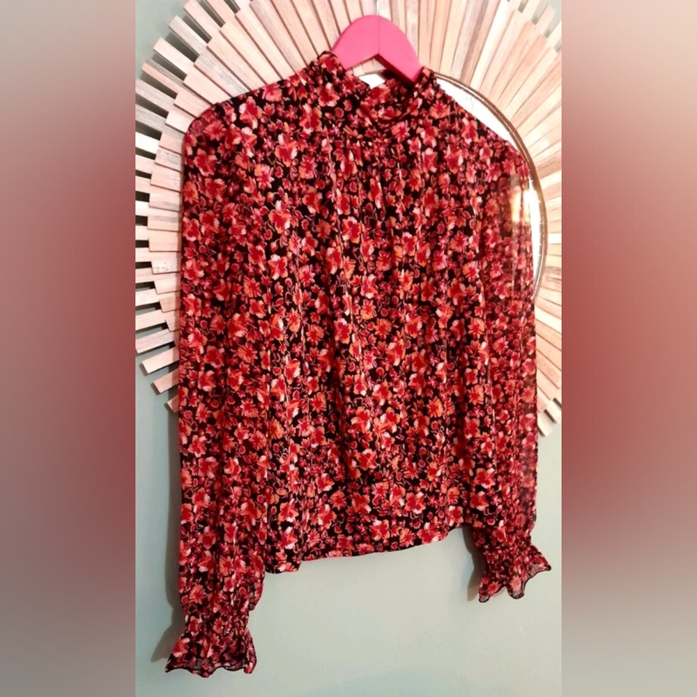 Floral Red Women's Top